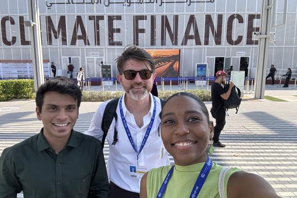 Author, Dr Ian Cochran, with MSc Climate Change Finance & Investment students at COP28