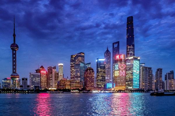 Shanghai waterfront at night
