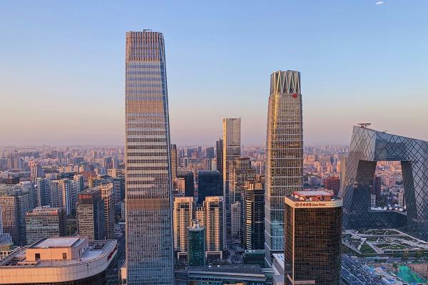 Cityscape of high rise skyscrapers in Beijing