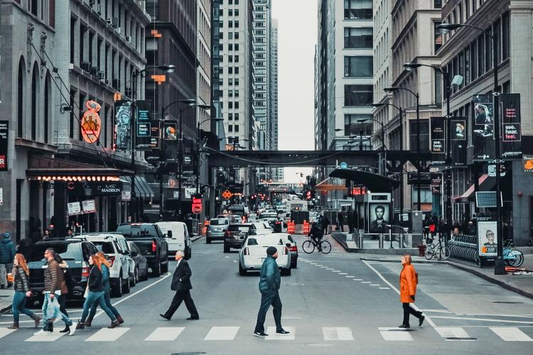 Busy New York Street